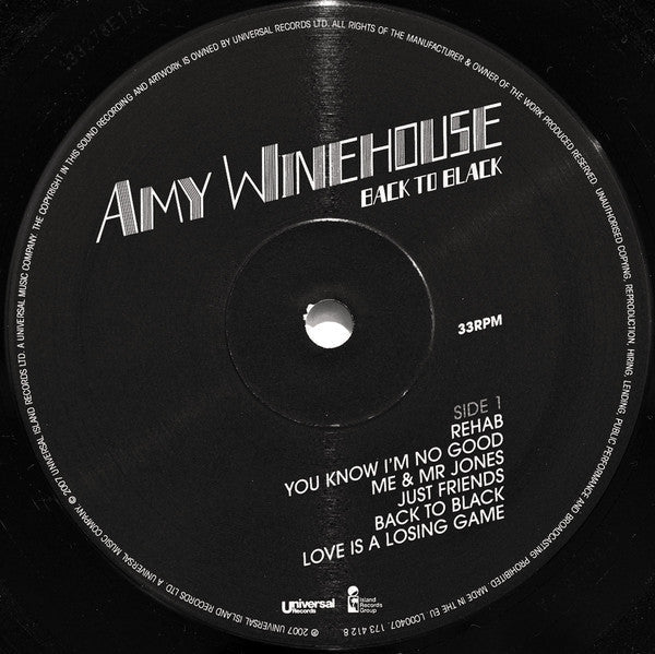 Amy Winehouse : Back To Black Album, 180) Online for a great price – Record Town TX