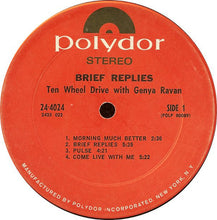 Load image into Gallery viewer, Ten Wheel Drive With Genya Ravan : Brief Replies (LP, Album, Ter)