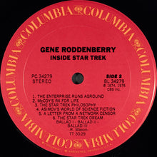 Load image into Gallery viewer, Gene Roddenberry : Inside Star Trek (LP, Album, CTH)