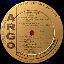 Laden Sie das Bild in den Galerie-Viewer, The Ahmad Jamal Trio* : Volume IV (LP, Album)