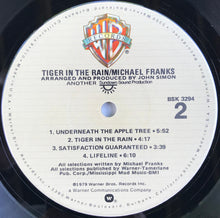 Load image into Gallery viewer, Michael Franks : Tiger In The Rain (LP, Album, Jac)