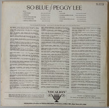 Load image into Gallery viewer, Peggy Lee : So Blue (LP, Album, Mono)