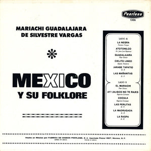 Mariachi Guadalajara De Silvestre Vargas : Mexico Y Su Folklore (LP, Album, RE)