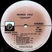 Load image into Gallery viewer, Frankie Valli : Closeup (LP, Album, Mon)