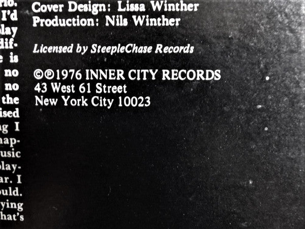 Connie Crothers Perception LP レコード