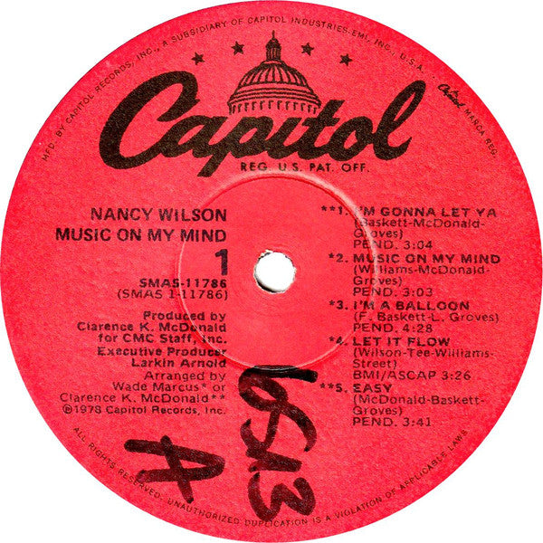 Nancy Wilson “Music On My Mind” and... - 洋楽