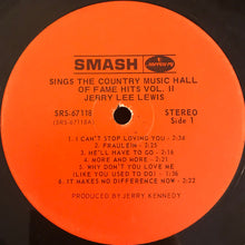 Load image into Gallery viewer, Jerry Lee Lewis : Sings The Country Music Hall Of Fame Hits Vol. 2 (LP, Ind)