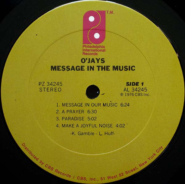 Buy The O'Jays : Message In The Music (LP, Album) Online for a