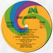Laden Sie das Bild in den Galerie-Viewer, Love Unlimited : From A Girl's Point Of View We Give To You... Love Unlimited (LP, Album, P/Mixed, Gat)