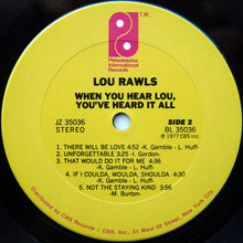 Load image into Gallery viewer, Lou Rawls : When You Hear Lou, You've Heard It All (LP, Album, Pit)