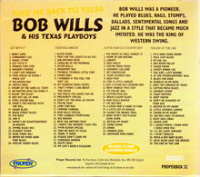 Load image into Gallery viewer, Bob Wills & His Texas Playboys : Take Me Back To Tulsa (4xCD, Comp, RM + Box)
