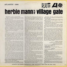 Load image into Gallery viewer, Herbie Mann : Herbie Mann At The Village Gate (LP, Album)