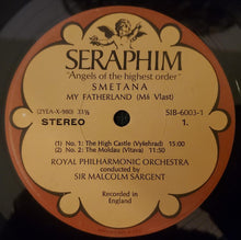 Laden Sie das Bild in den Galerie-Viewer, Smetana*, Dvořák*, Sir Malcolm Sargent, Royal Philharmonic*, Philharmonia Orchestra : Smetana: My Fatherland / Dvořák: Symphonic Variations, Op. 78 (2xLP, Album, Comp + Box)