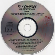 Load image into Gallery viewer, Ray Charles : His Greatest Hits Vol. 1 (CD, Comp)
