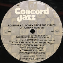 Load image into Gallery viewer, Rosemary Clooney : Rosemary Clooney Sings The Lyrics Of Johnny Mercer (LP, Album, Gat)