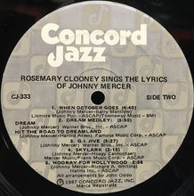 Load image into Gallery viewer, Rosemary Clooney : Rosemary Clooney Sings The Lyrics Of Johnny Mercer (LP, Album, Gat)