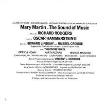 Load image into Gallery viewer, Leland Hayward, Richard Halliday, Richard Rodgers, Oscar Hammerstein 2nd* Present Mary Martin : The Sound Of Music - Original Broadway Cast (CD, RE)