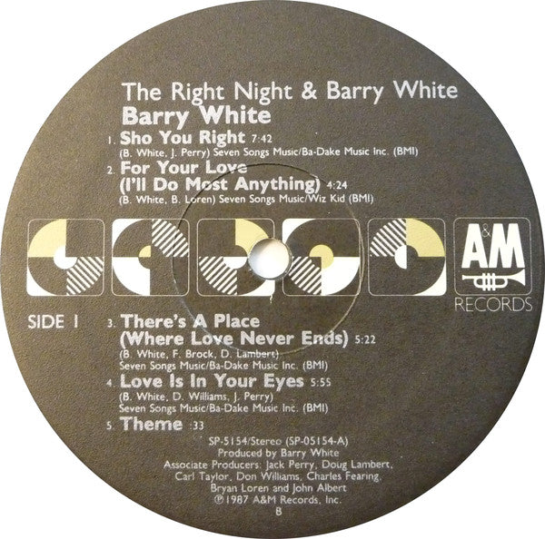 Buy Barry White The Right Night Barry White LP Album Online