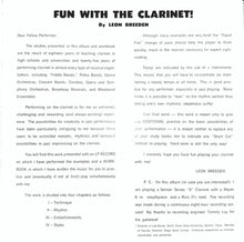 Load image into Gallery viewer, Leon Breeden : Fun With The Clarinet (An Audio-Visual Adventure In Jazz Music Education) (LP)
