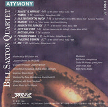 Load image into Gallery viewer, Bill Saxton Quartet : Atymony (CD, Album)