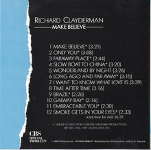 Load image into Gallery viewer, Richard Clayderman : Make Believe (CD, Album)
