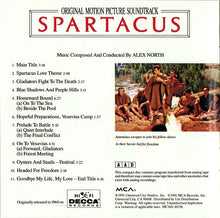 Load image into Gallery viewer, Alex North : Spartacus (Original Motion Picture Soundtrack) (CD, Album, RE)