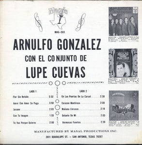 Arnulfo González Con El Conjunto De Lupe Cuevas* : Arnulfo González Con El Conjunto De Lupe Cuevas  (LP, Album)