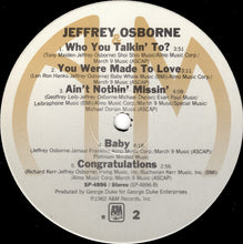 Laden Sie das Bild in den Galerie-Viewer, Jeffrey Osborne : Jeffrey Osborne (LP, Album, R, )