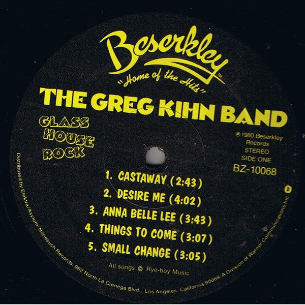 Buy Greg Kihn Band : Glass House Rock (LP) Online for a great 