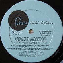 Load image into Gallery viewer, Various : To Sir, With Love Original Motion Picture Soundtrack (LP, Album, RP)