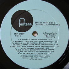 Load image into Gallery viewer, Various : To Sir, With Love Original Motion Picture Soundtrack (LP, Album, RP)