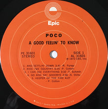 Load image into Gallery viewer, Poco (3) : A Good Feelin' To Know (LP, Album, RE)