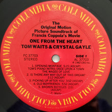 Load image into Gallery viewer, Tom Waits And Crystal Gayle : One From The Heart - The Original Motion Picture Soundtrack Of Francis Coppola's Movie (LP, Album, Car)
