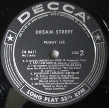 Laden Sie das Bild in den Galerie-Viewer, Peggy Lee : Dream Street (LP, Album, Mono)