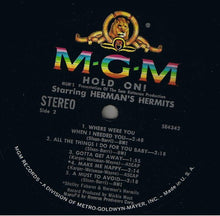 Charger l'image dans la galerie, Herman's Hermits : Hold On! (Music From The Original Sound Track) (LP, Album, MGM)