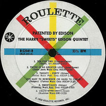 Load image into Gallery viewer, The Harry "Sweets" Edison Quintet : Patented By Edison (LP, Album, Mono)