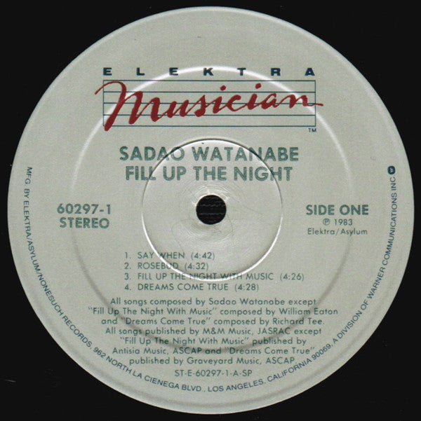 Buy Sadao Watanabe : Fill Up The Night (LP, Album, Spe) Online for