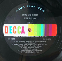Load image into Gallery viewer, Rick Nelson* : Love And Kisses (LP, Album, Mono)
