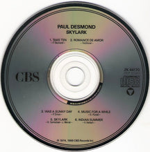Laden Sie das Bild in den Galerie-Viewer, Paul Desmond : Skylark (CD, Album, RE, RM)