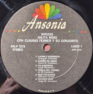 Julita Ross Con Claudio Ferrer Y Su Conjunto : Canta Danzas (LP, Album)
