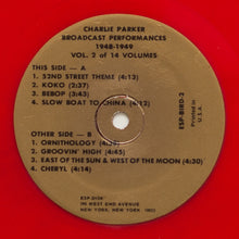 Load image into Gallery viewer, Charlie Parker : Broadcast Performances Vol. 2 (LP, Red)