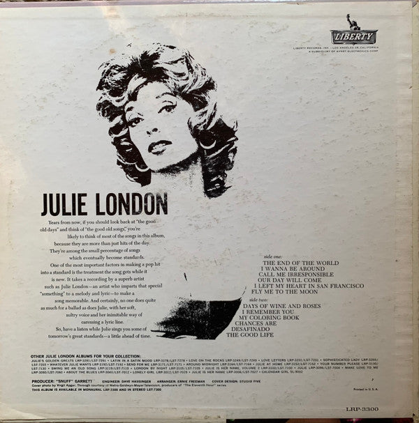 Julie London - The End Of The World - LP