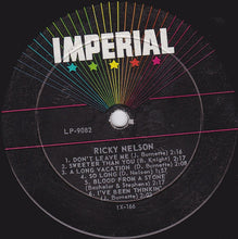 Load image into Gallery viewer, Ricky Nelson (2) : Songs By Ricky (LP, Album, Mono, Ind)