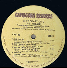 Load image into Gallery viewer, Wet Willie : Left Coast Live (LP, Album)