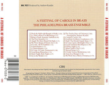 Laden Sie das Bild in den Galerie-Viewer, Philadelphia Brass Ensemble : A Festival Of Carols In Brass (CD, RE)