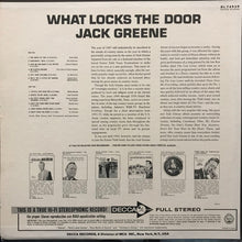 Load image into Gallery viewer, Jack Greene : What Locks The Door (LP, Album, Ind)