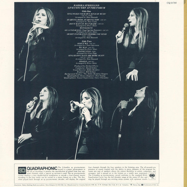 Barbra Streisand - Live Concert At The Forum - LP