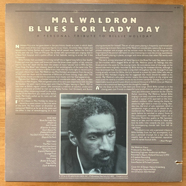 Mal Waldron - Blues For Lady Day - LP