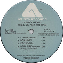 Load image into Gallery viewer, Larry Coryell : The Lion And The Ram (LP, Album)