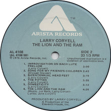 Load image into Gallery viewer, Larry Coryell : The Lion And The Ram (LP, Album)